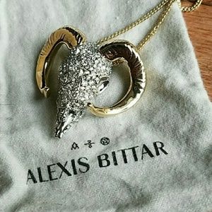 Alexis Bittar Crystal Encrusted Ram Pendant